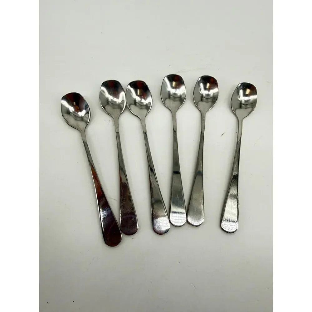 Stainless Steel Demitasse Espresso Spoons Lot 6 Replacement Coffee Flatware